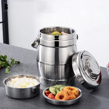 

Bento Lunch Box Double Wall Stainless Steel Kids Adult School Student Large Food Bento Box Thermos for Food with Containers