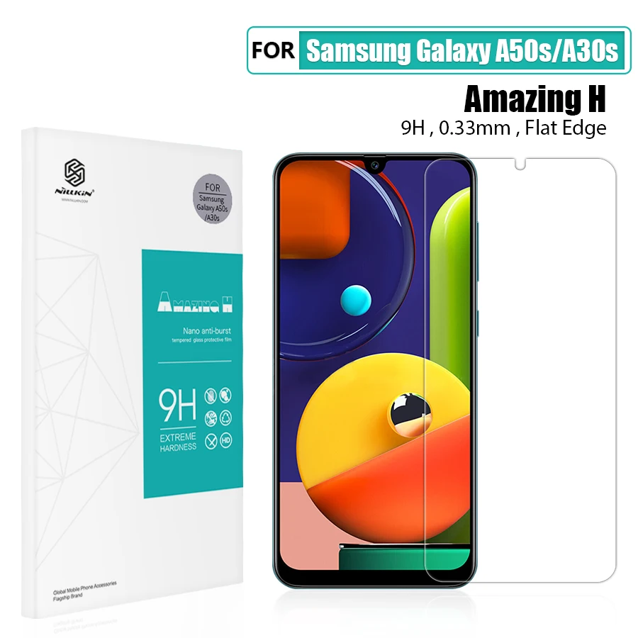 Защитное стекло для экрана samsung Galaxy A50s 6,4 ''NILLKIN Amazing H/H+ PRO из закаленного стекла для samsung Galaxy A30s - Color: H Flat Edge