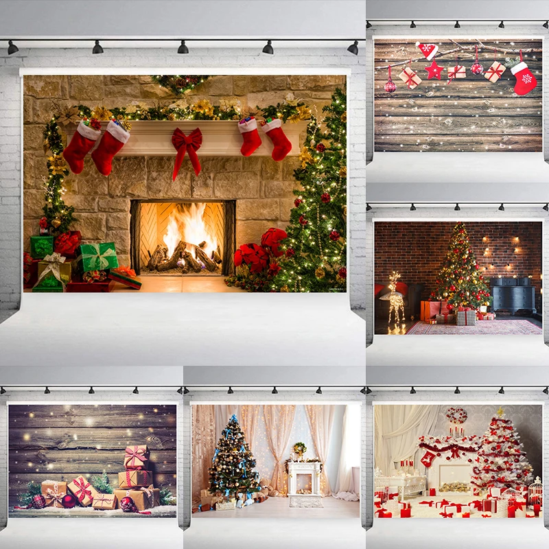Портативный складной для фотографии фон с принтом в рождественском стиле для съемки Вечерние Декорации для рождественской вечеринки