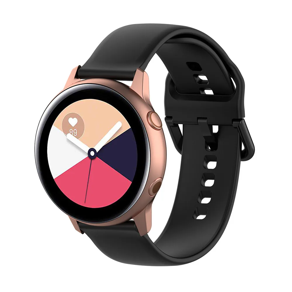 Essidi, 20 мм, для samsung Galaxy Watch Active, 2, умный браслет, ремешок, мягкий силиконовый ремешок, петля для часов Active