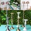 Offres Spéciales!!! Nouveauté en métal bougeoir support fleurs Vase chandelier mariage maison Table décor en gros livraison directe ► Photo 3/6