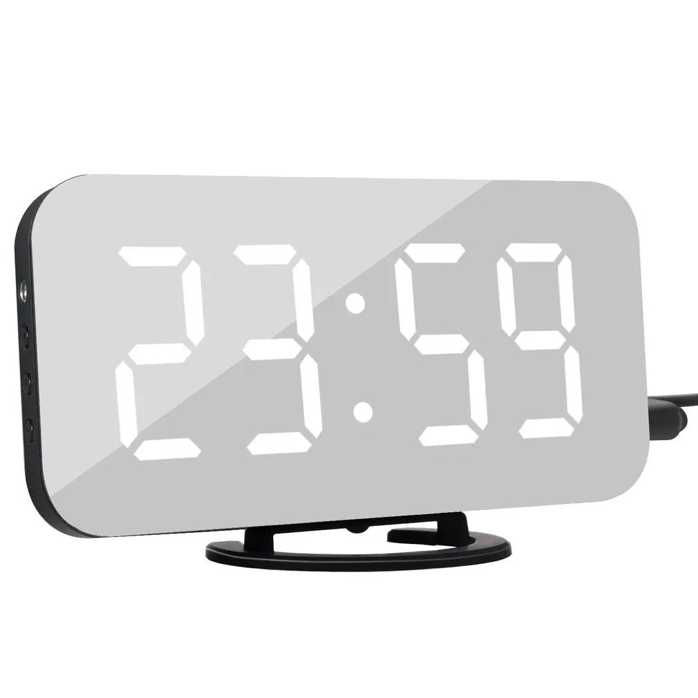 Цифровой будильник ночник с большим 6," легкочитаемый светодиодный дисплей с диммером лучшие электрические часы функция повтора