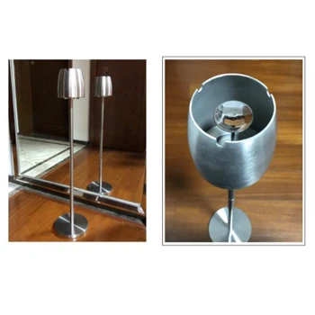 

Floor Standing Ash Tray, Stainless Steel Retractable Cigarette Ashtrays Tall Patio Windproof Ash Holder