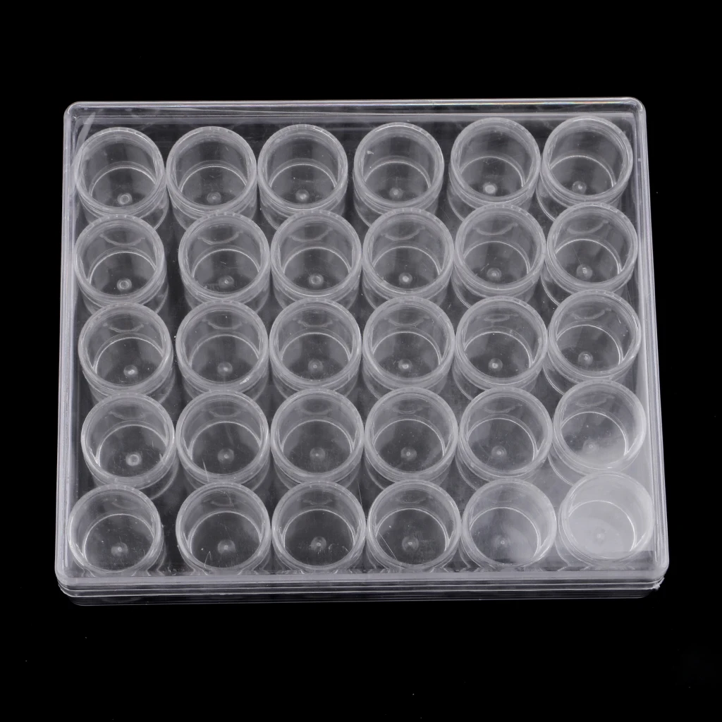 Plastic 30 Slots Jewelry Small Craft Beads Storage Box Organizer Containers Jars Plastic 30 Slots Jewelry Small Craft Beads Storage Box Organizer Containers Jars