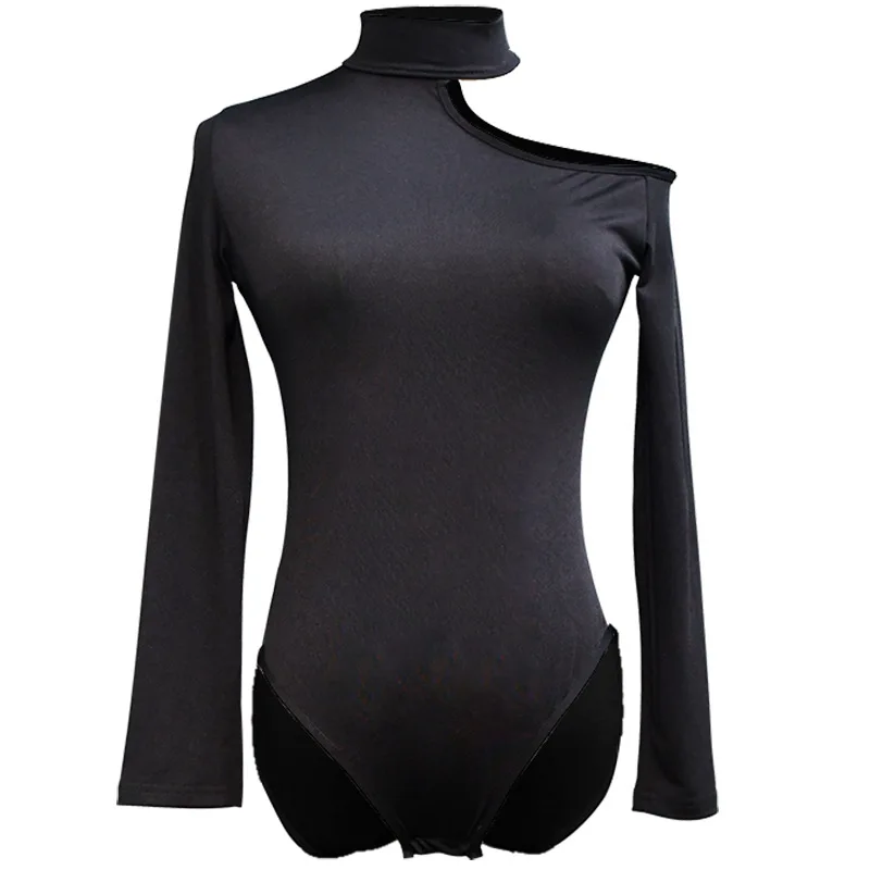 Adult Women Latin Long Sleeved T-shirt Dancewear Stage Competition Samba Dancing Practice Costume