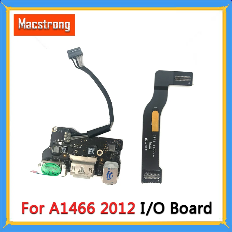 Original A1466 Power Jack Board para Macbook Air 13 A1466 i o Placa Usb Áudio 2012 com Cabo 821147-a 8203214-a