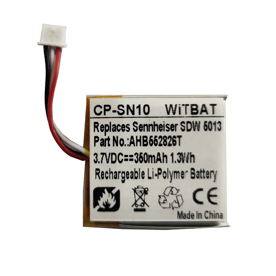 TTVXO 350mAh Battery for Sennheiser SDW 5013 Wireless Headset 10 507068 AHB552826T | Электроника