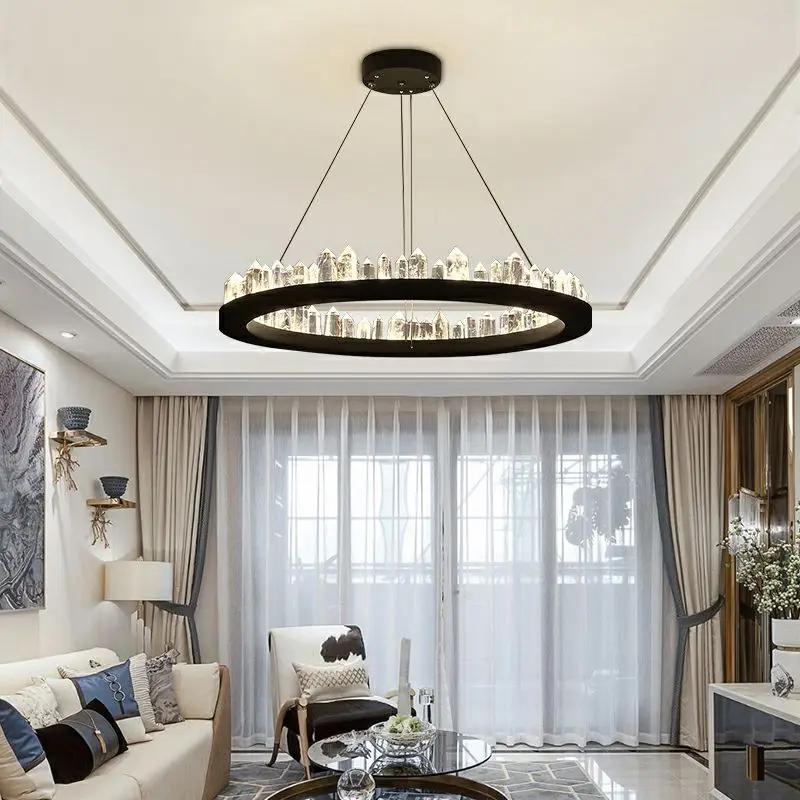

Modern LED Chandeliers lustre Crystal Chandelier Luxurious Circular Iceberg Crystal Chandelier Lighting