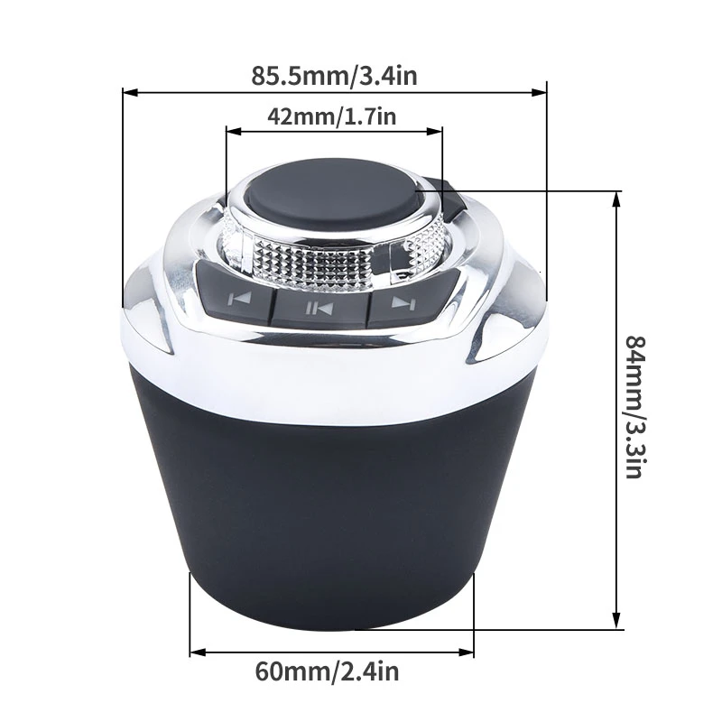  SPEEDWOW Universal New Cup Shape With LED Light Car Wireless Steering Wheel Control Button For Car 