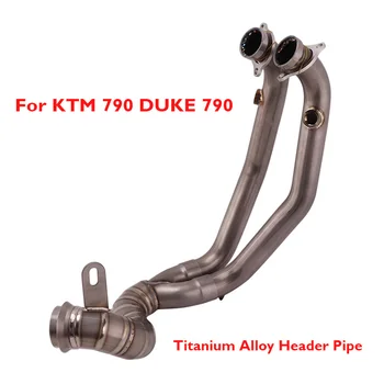 

Motorcycle Slip on Duke 790 Exhaust Header Pipe Titanium Alloy Exhaust Connector Section Link Tube Pipe for KTM 790 DUKE 790