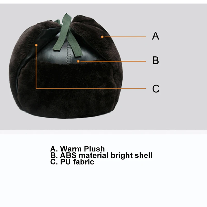 Защитный шлем Зимний теплый плюшевый колпачок защита для лица ABS оболочка защитные шлемы морозостойкий противоударный головной убор