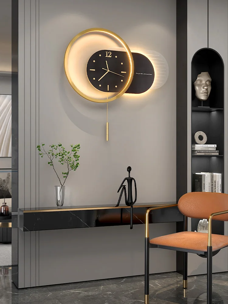Extra Large Metal Stainless Steel Mirror Light Luxury Digital Wall Clock 4
