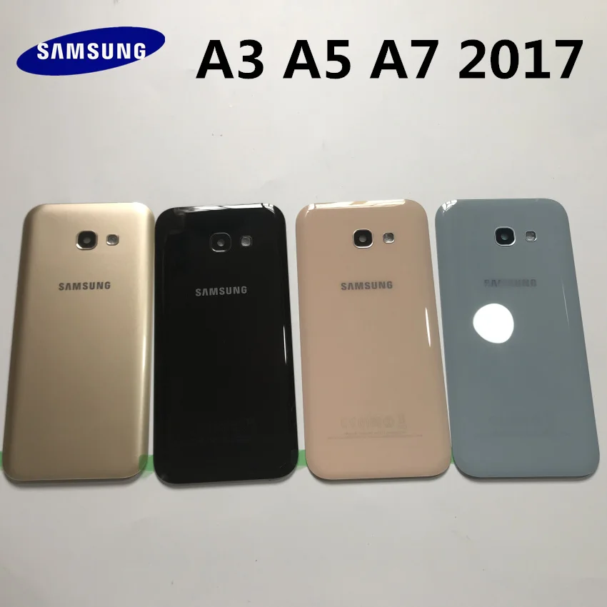 Новая задняя панель батарейного стекла задняя дверь Крышка для samsung Galaxy A3 A320 A5 A7 A720 A720F предварительно клейкие наклейки+ Инструменты