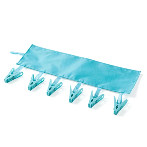 Foldable Cloth Travel Hanger Portable Socks Underwear Clip Windproof Clothespin Drying Clip TB Sale - Цвет: Синий