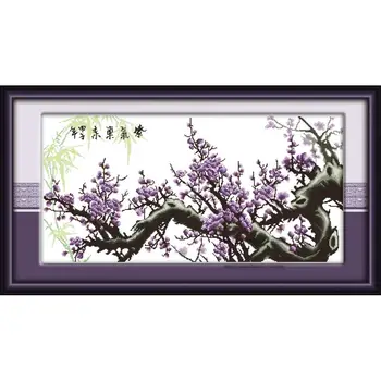 

Joy Sunday The Purple Air Comes From The East Needlework11&14CT Printed Counted Water Soluble Cloth Cross Stitch For Home Decor