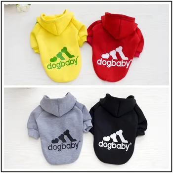 

Fashion 4 Colors Pet Cat Dog Clothes Clothing Supplies Teddy Autumn and Winter Glasses Shape Micro Collar Pet Motion Sweatshirt