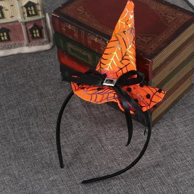 

Halloween Spider Headband Head Buckle Christmas Witch Hat Headband Spider Web Cap Headdress Halloween Props Witch Head Hoop