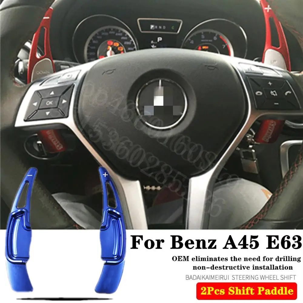 Для Benz AMG A45 GLA45 C63 E63 S63 G63 ML63 2 шт. оригинальная форма руль Алюминиевый сдвиг Paddle Shift