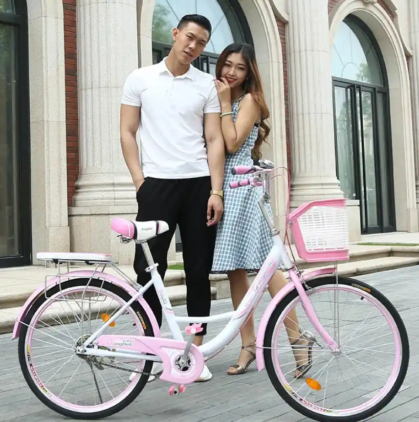 自転車女性の大人普通通勤自転車都市レトロスタイルワークライト大人の男性と女性の学生女性の車 軽量ベビーカー Aliexpress