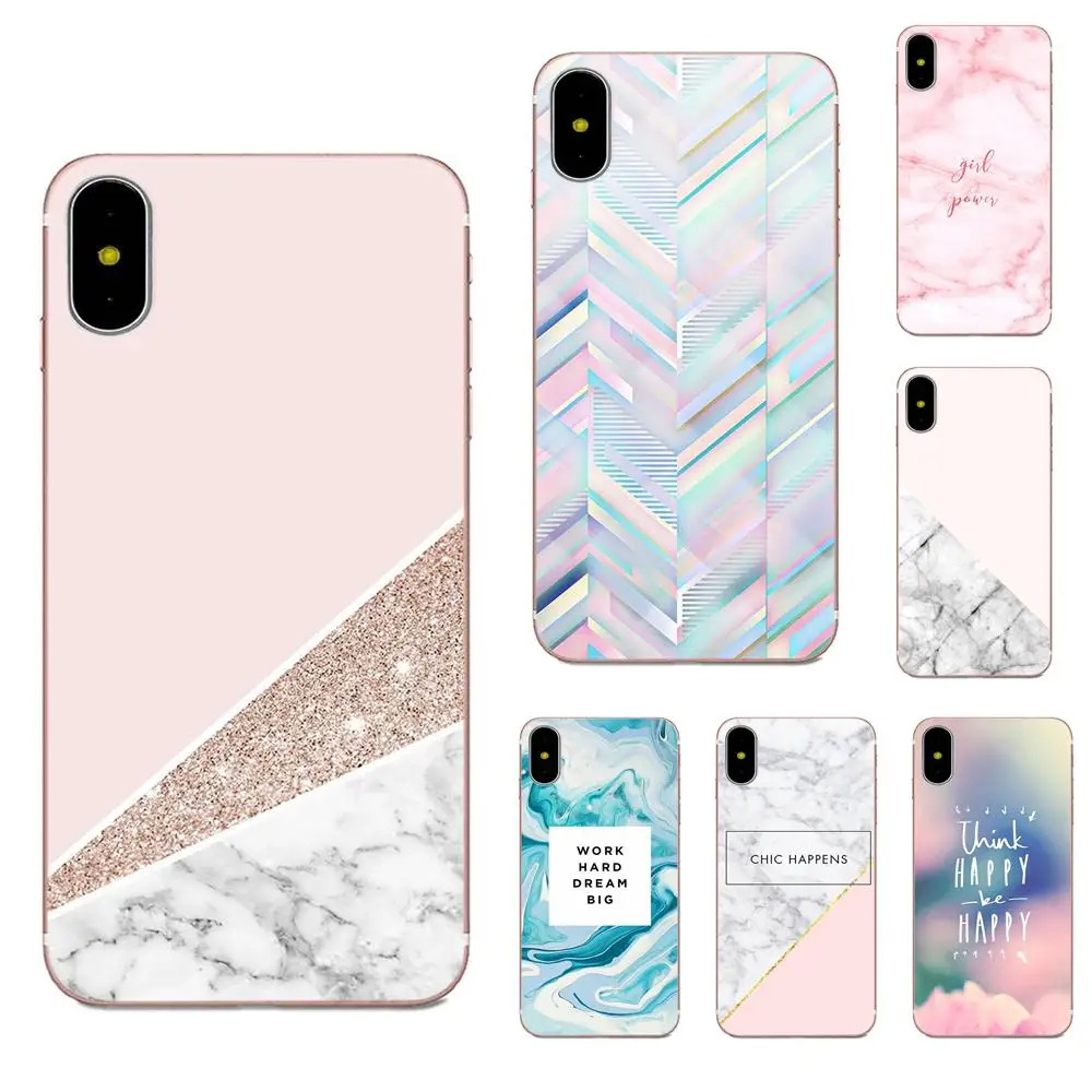 Мягкий чехол для HTC Desire 530 626 628 630 816 820 830 One A9 M7 M8 M9 M10 E9 U11 U12 Life Plus Chic Pink Marble