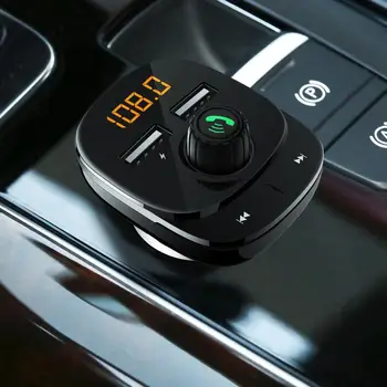 Bluetooth 5.0USB急速充電器車のfmトランスミッタ無線ハンズフリーオーディオMP3 プレーヤーデュアル車のアクセサリー