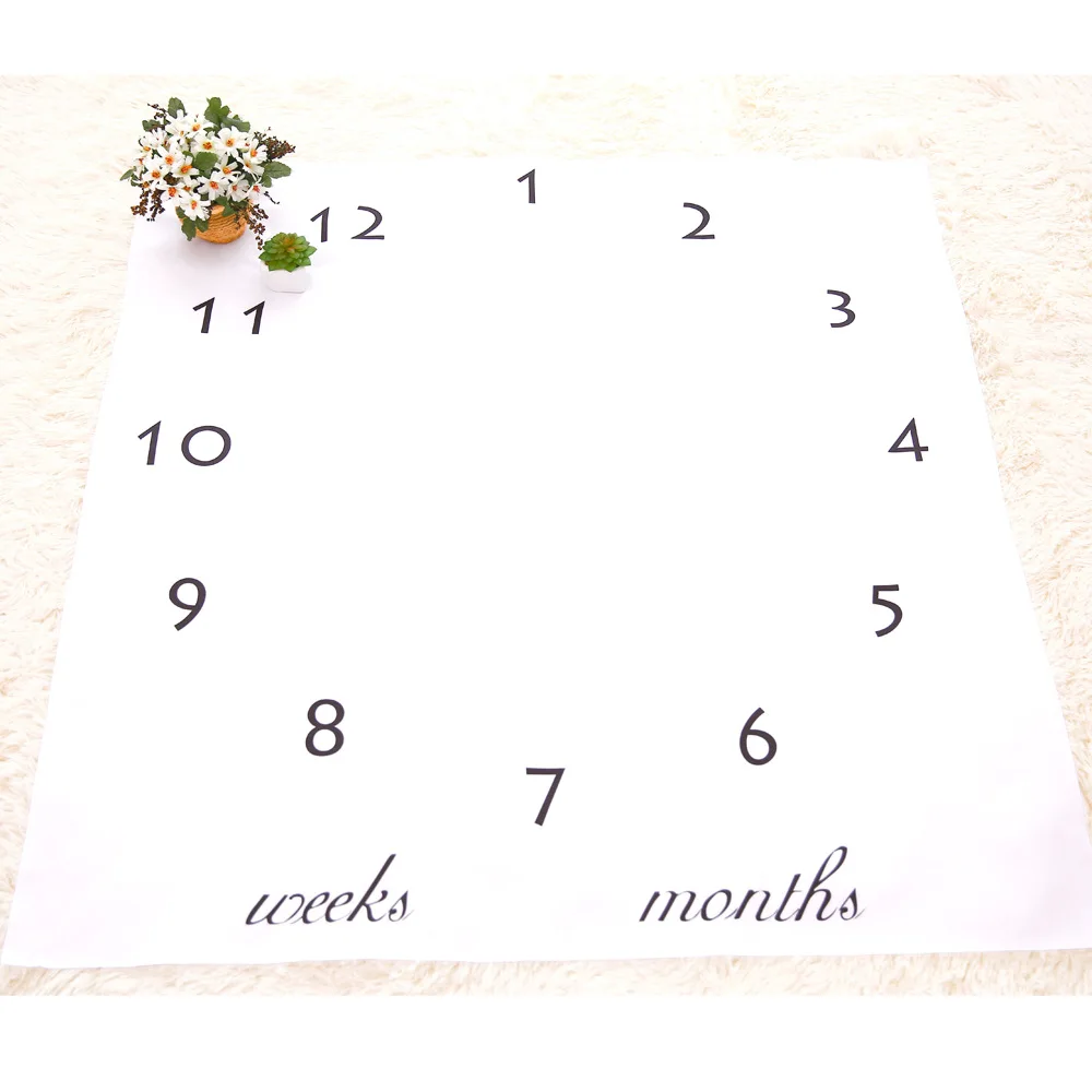 

Cotton Baby Posing Props Grow for A Photo Shoot of Newborn Baby Stuffs Baby Photographing Monthly Blanket Props 100*100CM