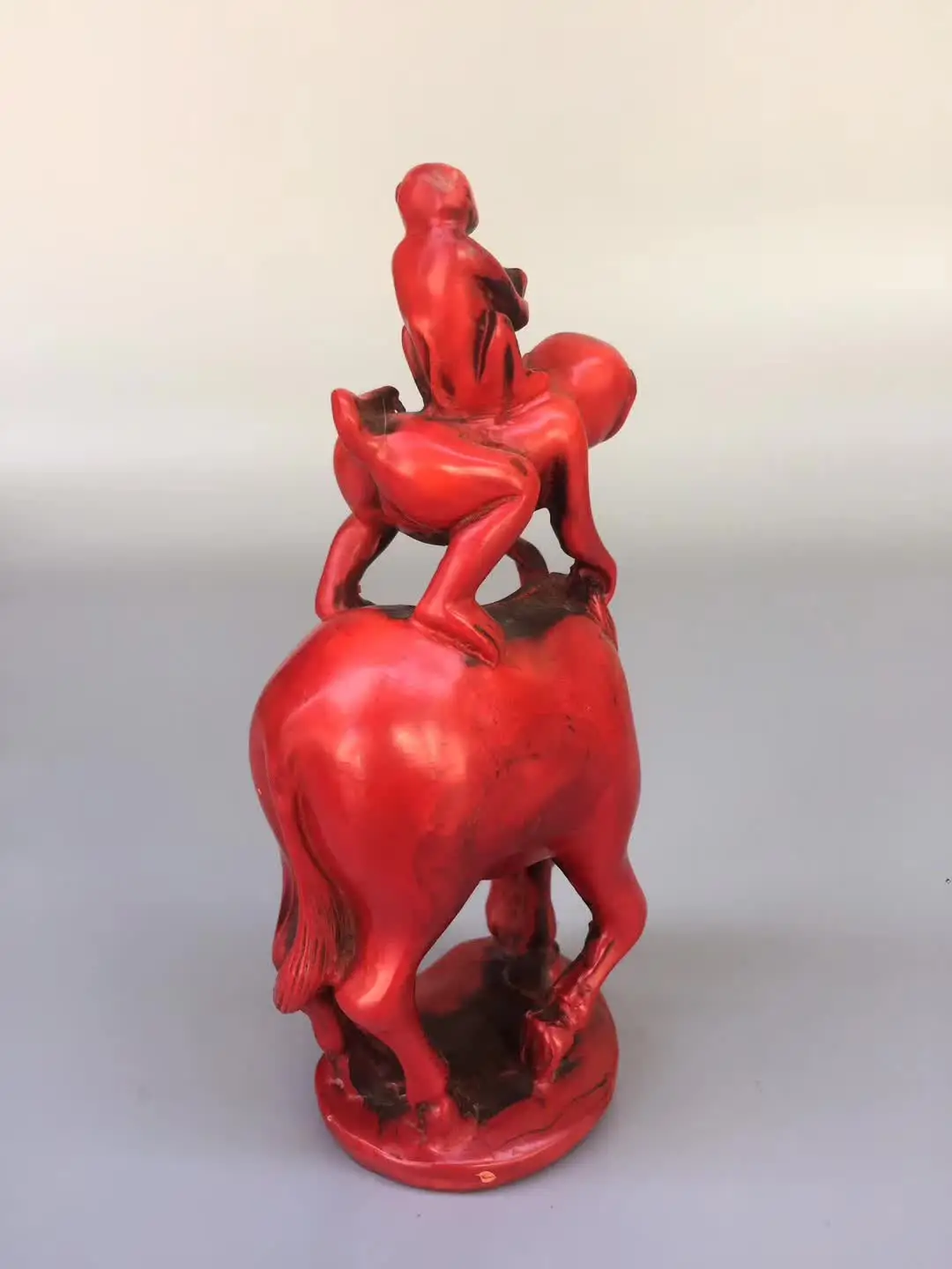 Collection Chinese Red Coral Carved Monkey Riding Horse Sending Wealth Money Lucky Animal Statue Home Decoration Collection Chinese Red Coral Carved Monkey Riding Horse Sending Wealth Money Lucky Animal Statue Home Decoration