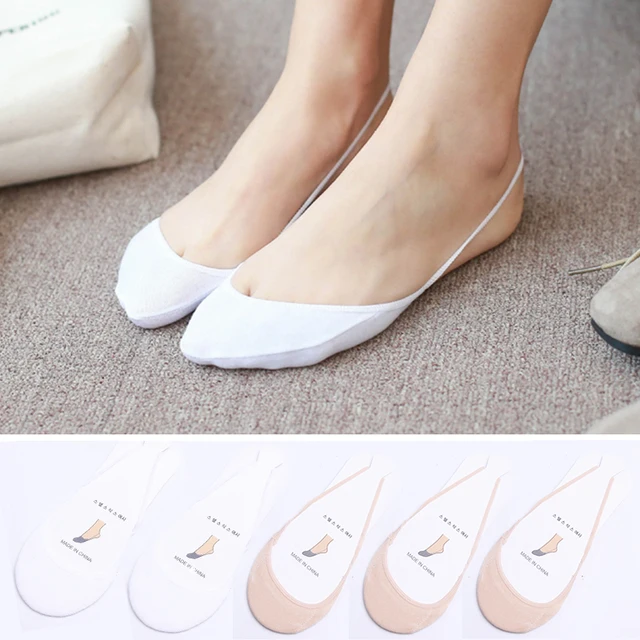 10pcs 5pair Cotton Comfortable Soild Half Sole Cover Invisible Sock Slippers for Women Girls Thin High Heel Shoes Socks Meais 2 White 3 Skin