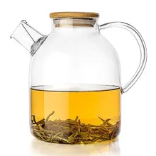 Stove-Top-Kettle Glass Pitcher Teapot Tea-Juice Water-Hot for Iced Heat-Resistant Borosilicate