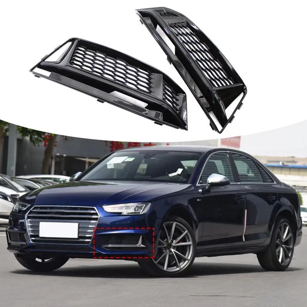 

Чехол для противотуманной фары, черный глянцевый чехол для противотуманной фары, решетка для противотумансветильник фары 8W0807681K 8W0807682K для Audi S4 16-18, держатель, запчасти для гриля, 2 шт.