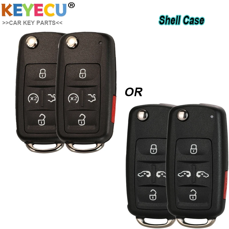 Чехол KEYECU с дистанционным управлением для Volkswagen Beetle CC EOS Caravelle Multivan Seat Alhambra Fob