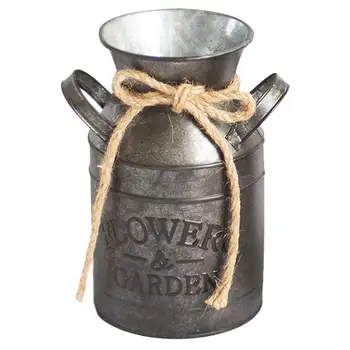 

1Pc Iron Sheet Flower Container Creative Home Coffee Pot Decorative Milk Pot Flower Container Fashion Flowerpot for Home Garden