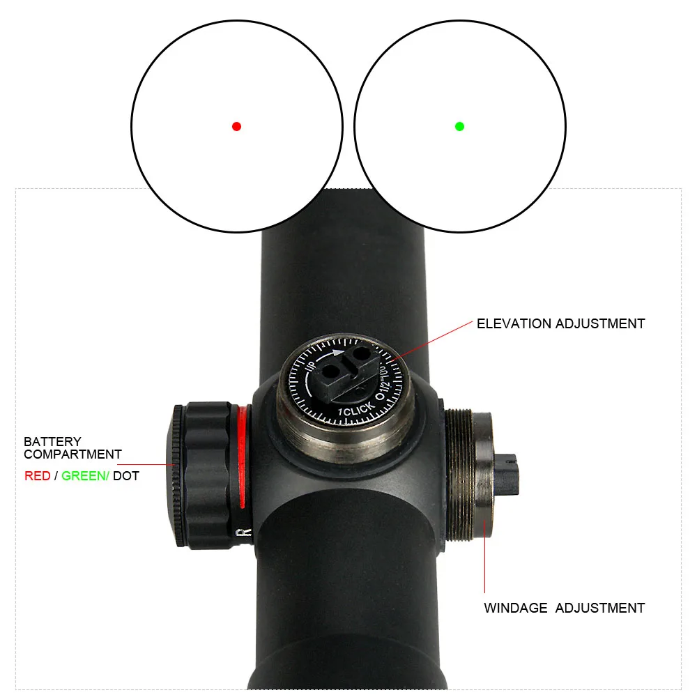 PPT прицел точка зрения Airgun Тактический 1x30 мм красный зеленый точка зрения Область рефлекторная охотничья оптика с 20 мм рейку крепление OS2-0015