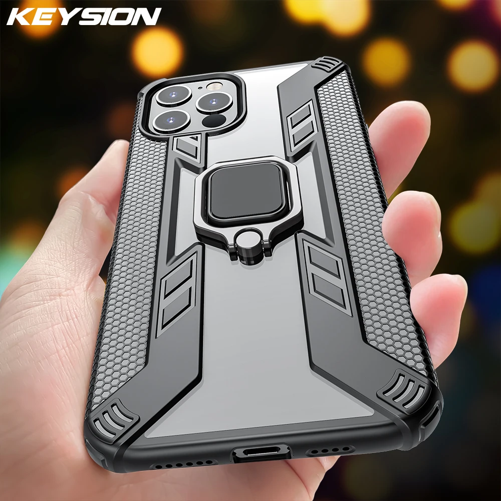 KEYSION Прозрачный ударопрочный чехол для iPhone 12 Pro Max прозрачный силиконовый