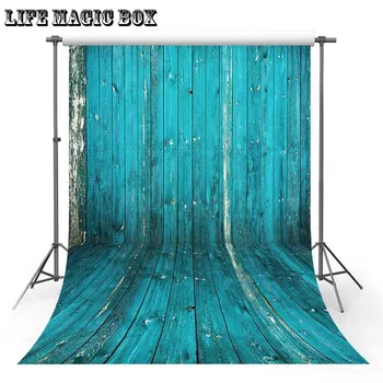 

LIFE MAGIC BOX Sea Blue Wooden Board Nativity Christmas Coral Background Hedge Wall Backdrop Floor-445