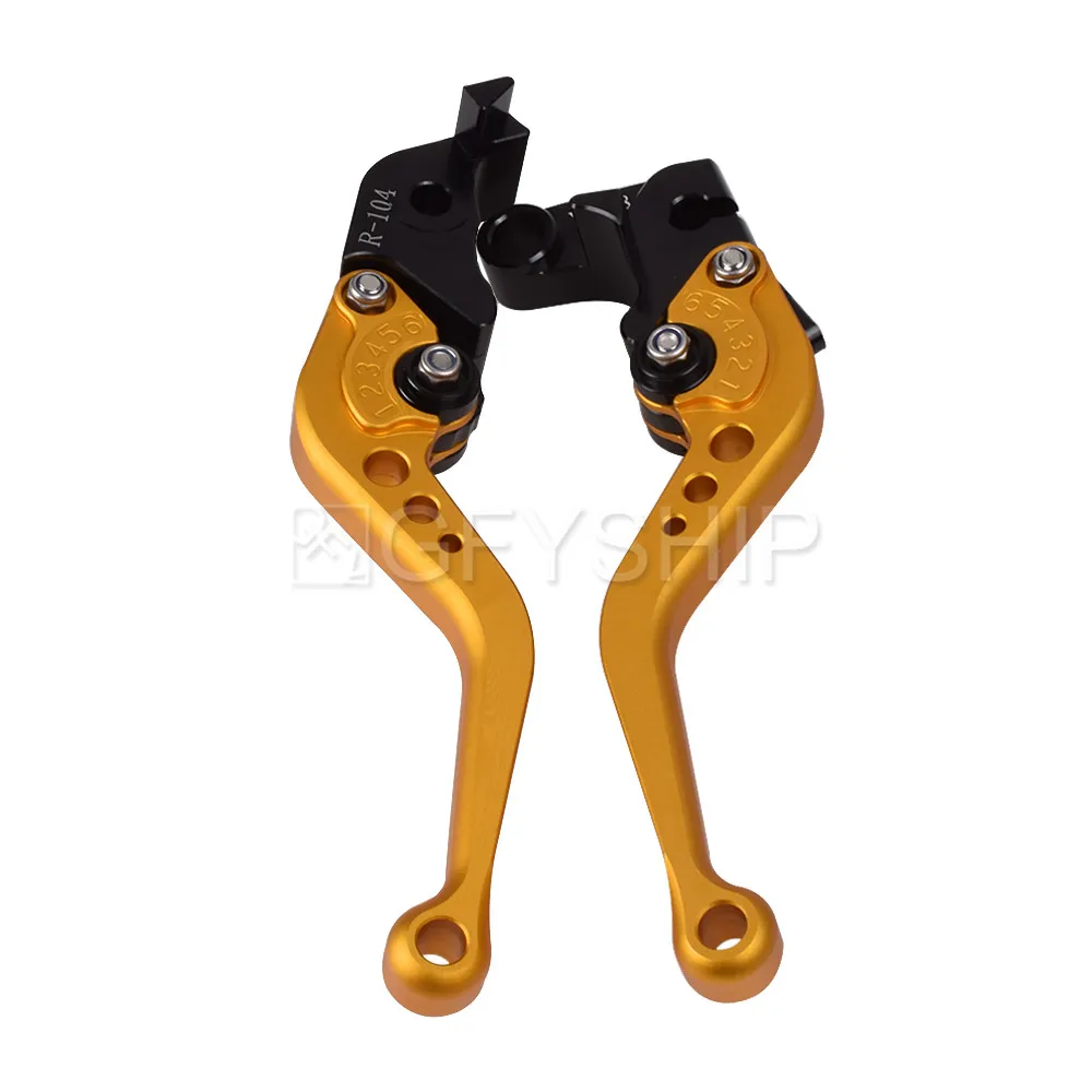 Для Yamaha FJR1300 2003 FZR1000 Exup 1991- мотоциклетные сцепления тормозные рычаги руль мотоцикл ЧПУ Ручка FJR 1300 FZR 1000 - Цвет: Short Gold