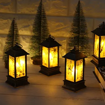

LED Night Light Retro Lantern Warm White Lamp For Improving Christmas Mood Festival Table Decor Christmas Tree Ornaments