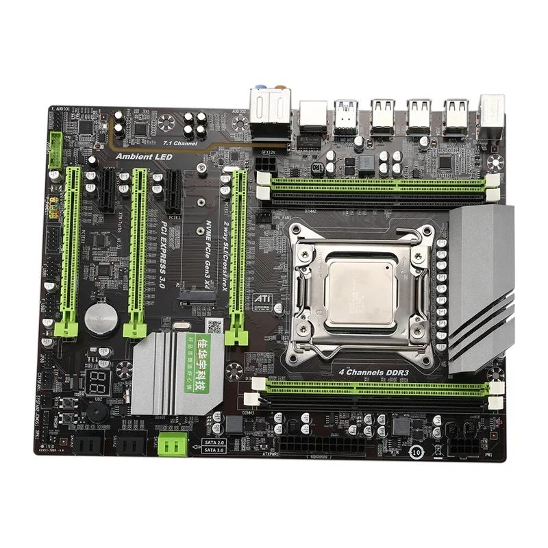 Материнская плата X79 Turbo LGA2011 ATX Combos E5 2620 cpu 2 шт X 8 ГБ = 16 ГБ DDR3 ram 1600 МГц PC3 12800R PCI-E NVME M.2 SSD