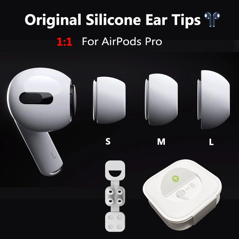 Наушники-вкладыши для Apple Airpods Pro 1:1 оригинальные сменные | Электроника