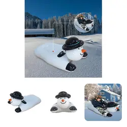 User-friendly Inflatable Snow Sled Portable Fun Snowman Shape Inflatable Snow Sled  Snow Tube    Snow Tube