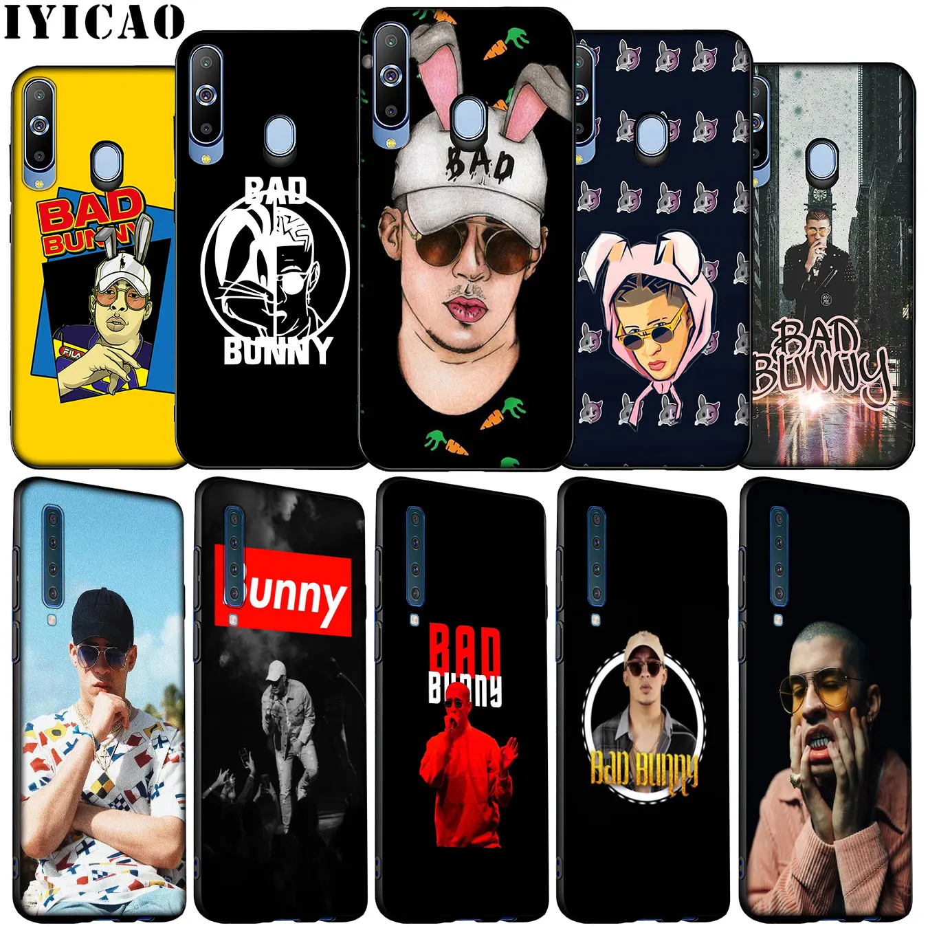 Мягкий силиконовый чехол Bad Bunny для Samsung Galaxy A70 A50 A60 A40 A30 A20 A10 M10 M20 M30 M40 A20E | Мобильные