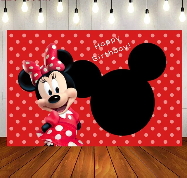 Disney Mickey Minnie Mouse Photography Backgrounds Cloth Photo Shootings Backdrops For Kids Birthday Party Baby Shower Backdrops Party Backdrops Aliexpress
