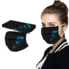 10pcs Adult 3d Butterfly Printed Mask Black Disposable Face Masks 3 Layers Non-woven Protection Mouth Mask Mascarillas Negras 2