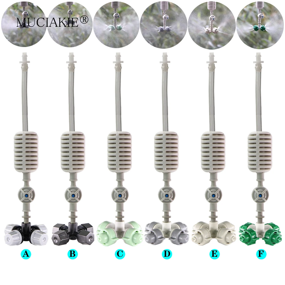 

MUCIAKIE 1 Set Greenhouse Hanging Anti Drip Atomizing Sprinkler Cross Fog Kit With 4/7mm Transparent Soft Hose Irrigation System