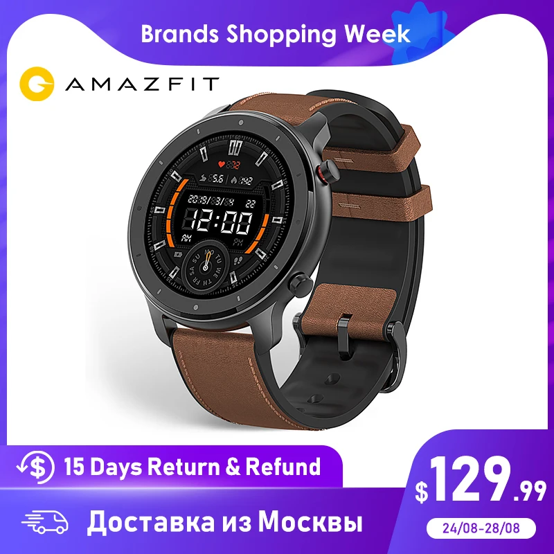 Huami Amazfit GTR 47 Смарт часы 5ATM умные для мужчин 24 дня батарея gps Xiaomi GTR|Смарт-часы| |