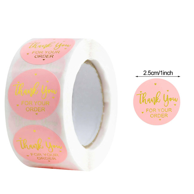 Thank You Stickers Seal Labels Scrapbook Handmade Sticker Wedding Party Christmas Gift Bag Decorations