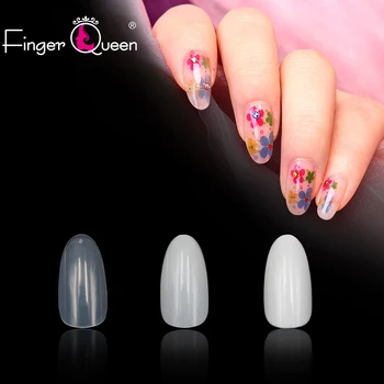 

Fingerqueen 500 PCS Acrylic Oval Nail Tips False Nails Fullwell Clear Full Cover Fake Nail Art Tips French Nail Tips NEW