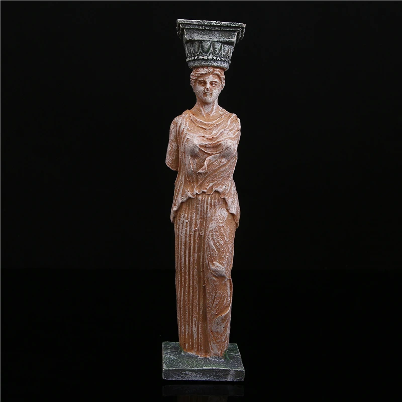 4 Aquarium Decoration Landscaping Bonsai Lizard Pavilion Decoration Ancient Greek Goddess Ornament Fish Tank Accessories