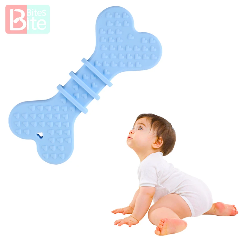 

10PCS/5PCS Baby Silicone Teethers BPA Free Cartoon Bone Pendant Food Grade DIY Pacifier Chain Teething Toys Baby Teethers