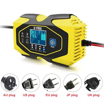 

12V-24V 6A Automatic Car Battery Charger Fast Charging Lead-acid Battery Digital LCD Display
